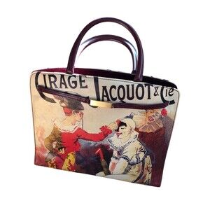 Icon Los Angeles Cirage Jacquot & Cie Double Handle Tote Leather Shoulder Bag